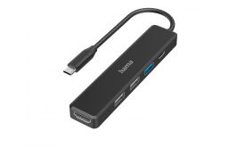 Hama USB 3.2 Gen1 Type-C 5in1 dokkoló adapter(1xUSB3.2, 2x USB 2.0, HDMI, Type-C) (200117)